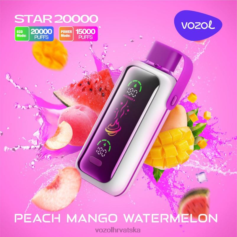 VOZOL STAR 20000 breskva mango lubenica 2X6DV16 | Vozol Vape Buy Online
