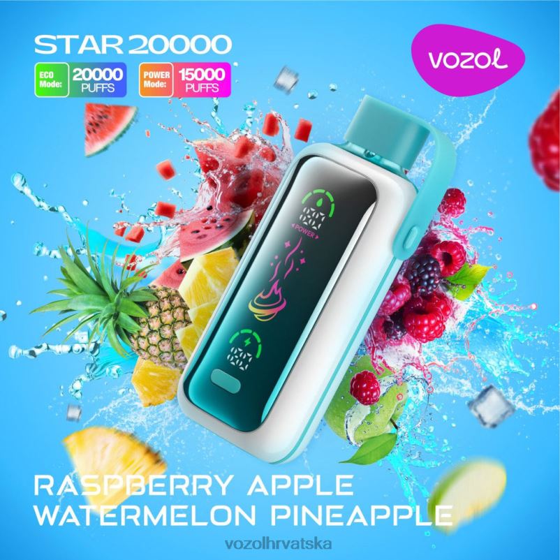 VOZOL STAR 20000 malina jabuka lubenica ananas 2X6DV18 | Vozol Vape Sale