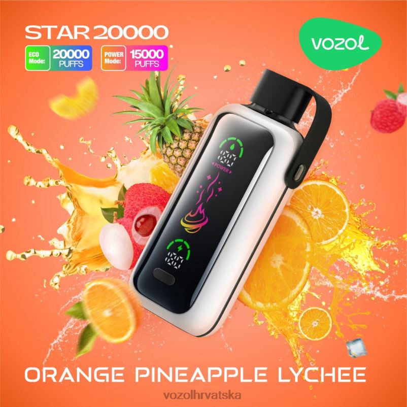 VOZOL STAR 20000 naranča ananas liči 2X6DV15 | Vozol Vape Shop