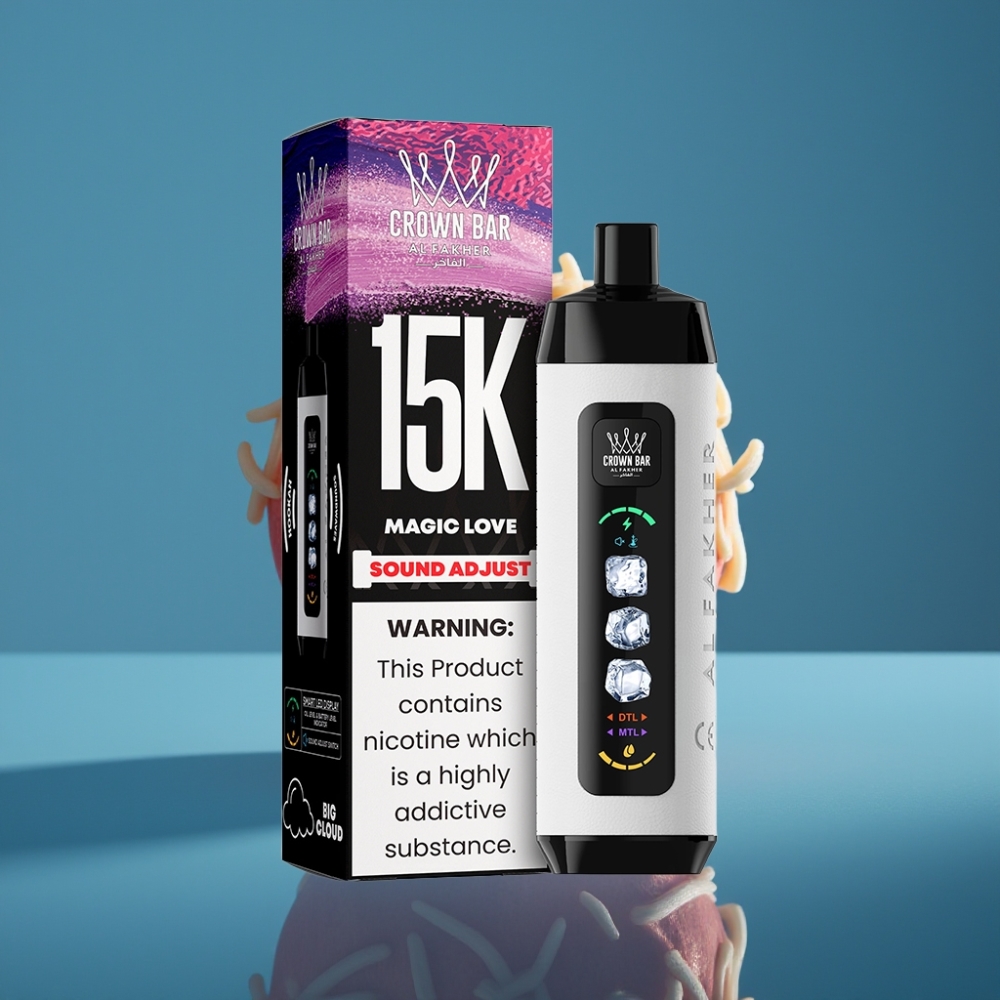 Al Fakher 15k Ice Adjust Clouds Disposable Magic Love – 15000 povučka, LED zaslon, 22ml, mesh coil