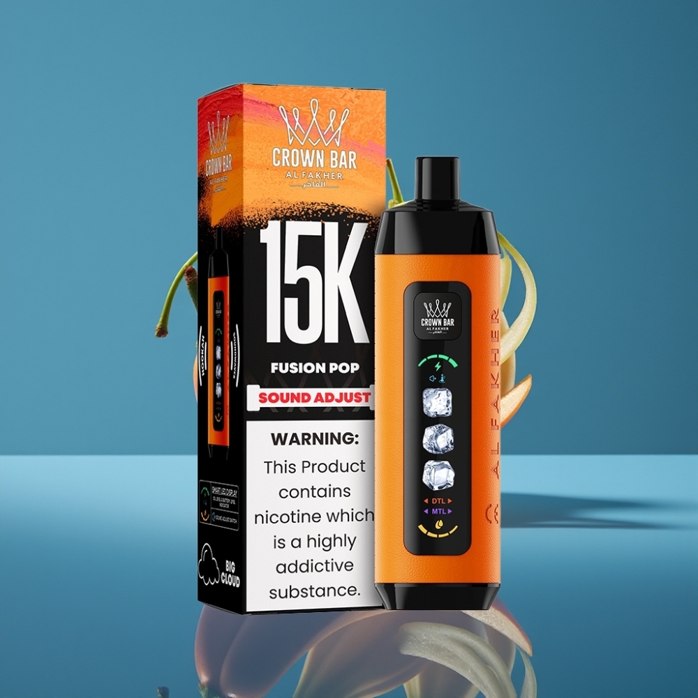 Al Fakher 15k Ice Adjust Clouds Jednokratni Uređaj Fusion Pop – 22ml, 15000 povlačenja, LED zaslon