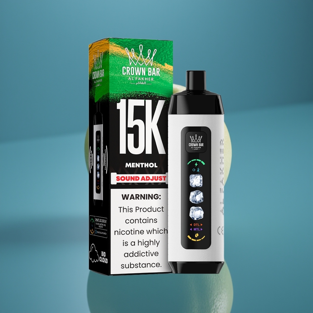 Al Fakher 15k Ice Adjust Clouds Jednokratni Uređaj s LED Ekranom i Mesh Coil (Mentol)