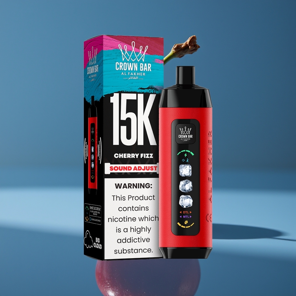 Al Fakher 15k Ice Adjust Clouds Jednokratni Uređaj s LED Ekranom i Tip-C Punjenjem – Trešnja Fizz