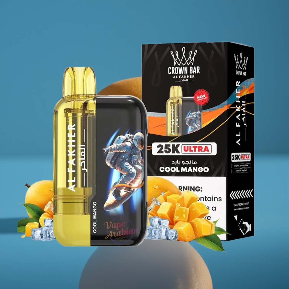 Al Fakher Crown Bar Ultra 25K Disposable Vape Hladni Mango 22ml 50mg