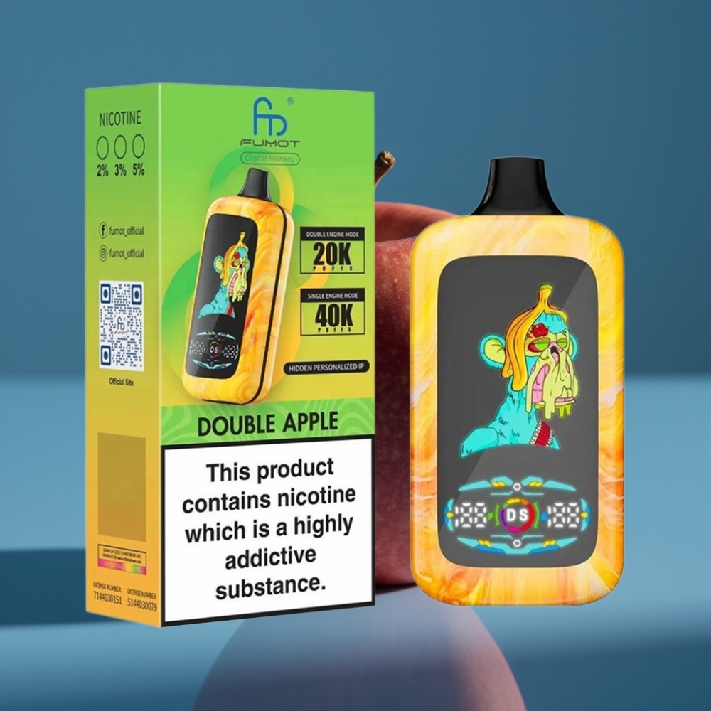 Fumot Digital Monkey 40000 Puffs Dual Engine Dvostruka Jabuka Disposable Vape