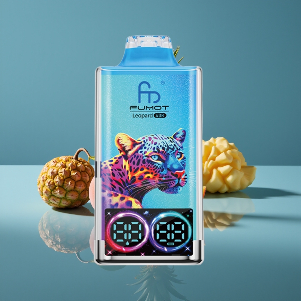 Fumot Leopard 40K Puffs Dual Mesh Digital Tube Peachy Mango Pineapple