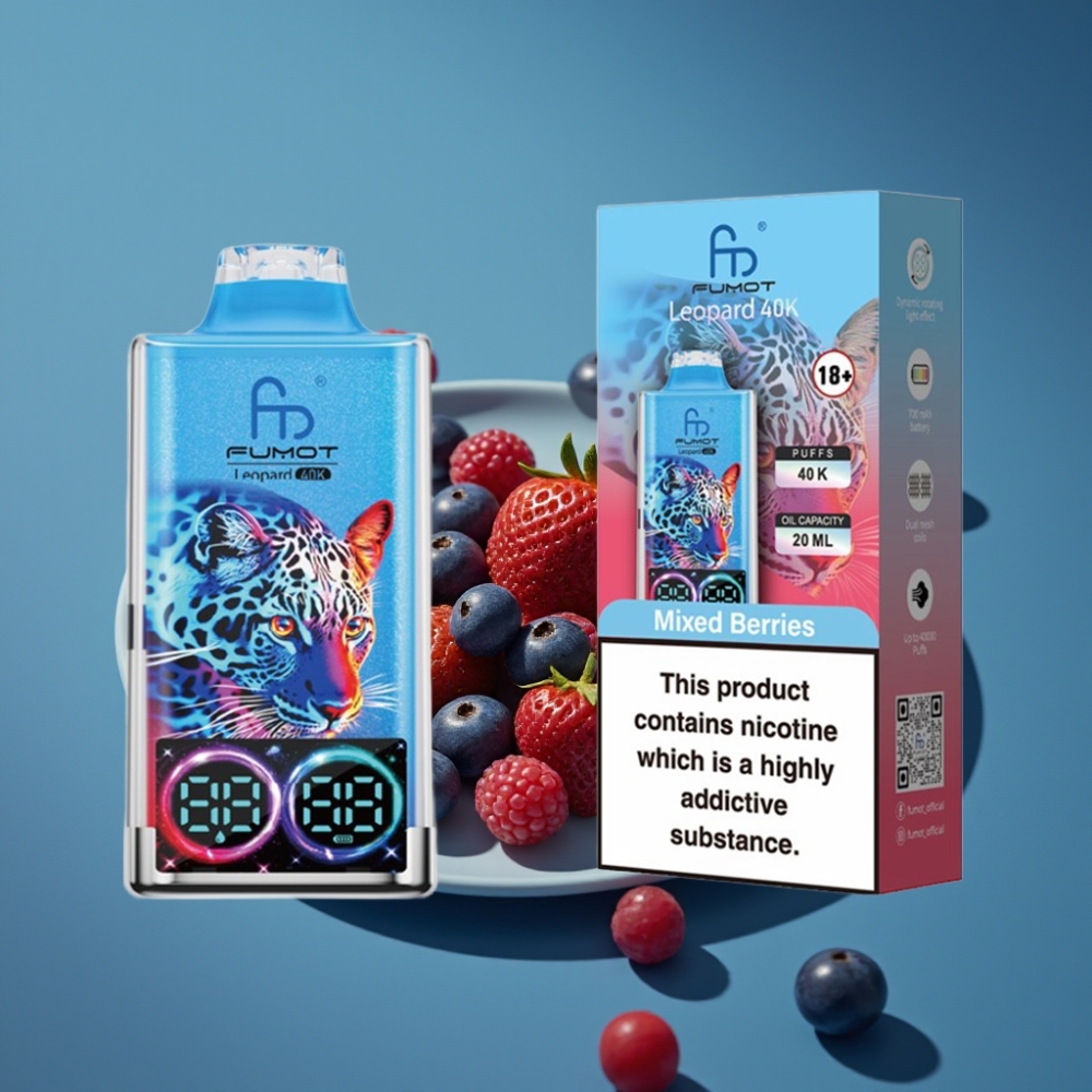 Fumot Leopard 40K Puffs Dual Mesh Mješovito Voće Tip-C Punjenje