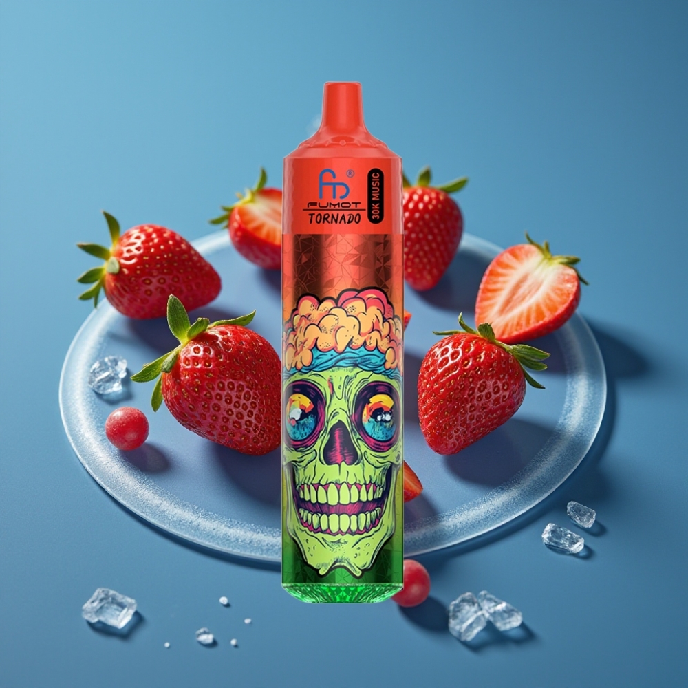 Fumot RandM Tornado 30000 Puffs 30mL Jagoda Bobija Led LED Display 600mAh
