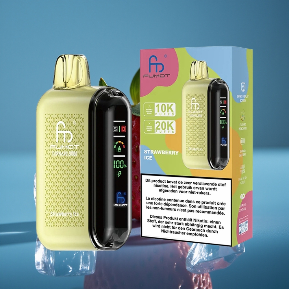 Fumot Tornado 20000 Puffs Dual Mesh Coil Jagoda Led 20ml