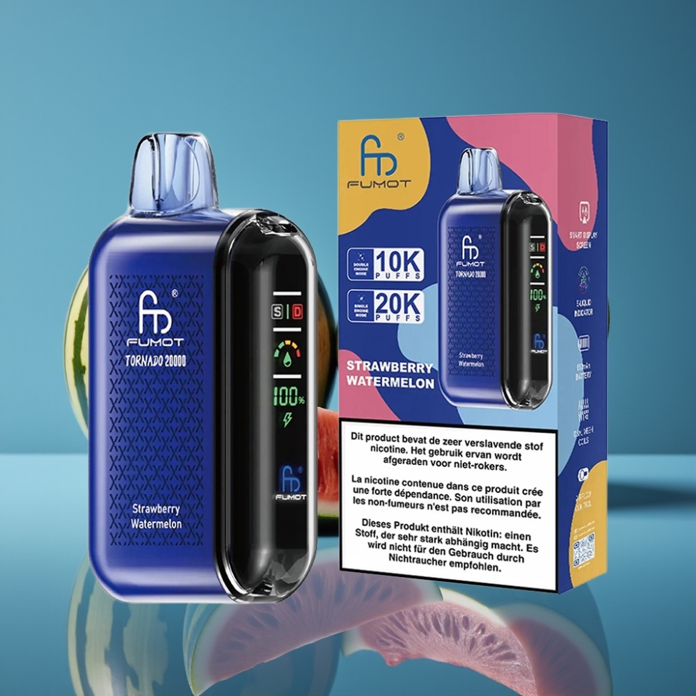 Fumot Tornado 20000 Puffs Dual Mesh Coil Jagoda Lubenica 20ml