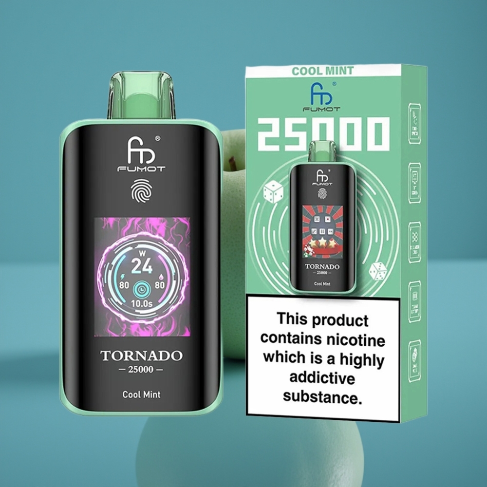 Fumot Tornado 25000 Puffova HD Ekran 700mAh Cool Mint
