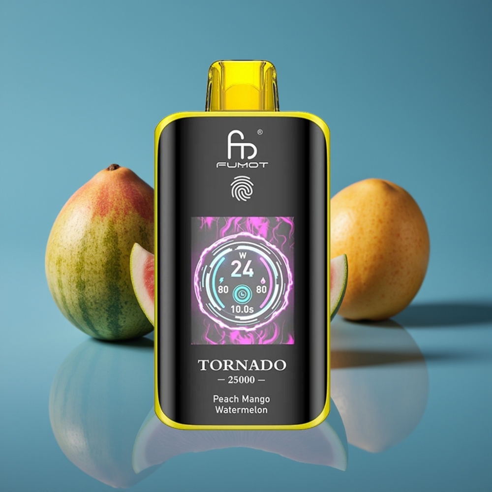 Fumot Tornado 25000 Puffs HD Ekran 700mAh Breskva Mango Lubenica