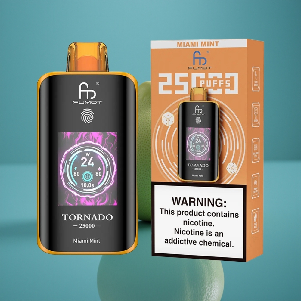 Fumot Tornado 25000 Puffs HD Ekran 700mAh Miami Meta