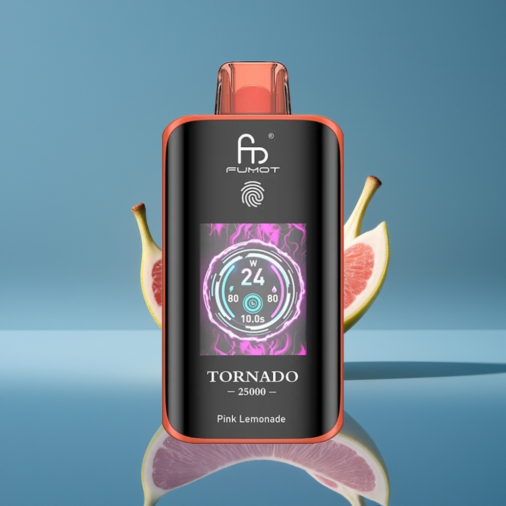 Fumot Tornado 25000 Puffs HD Ekran 700mAh Ružičasti Limunada