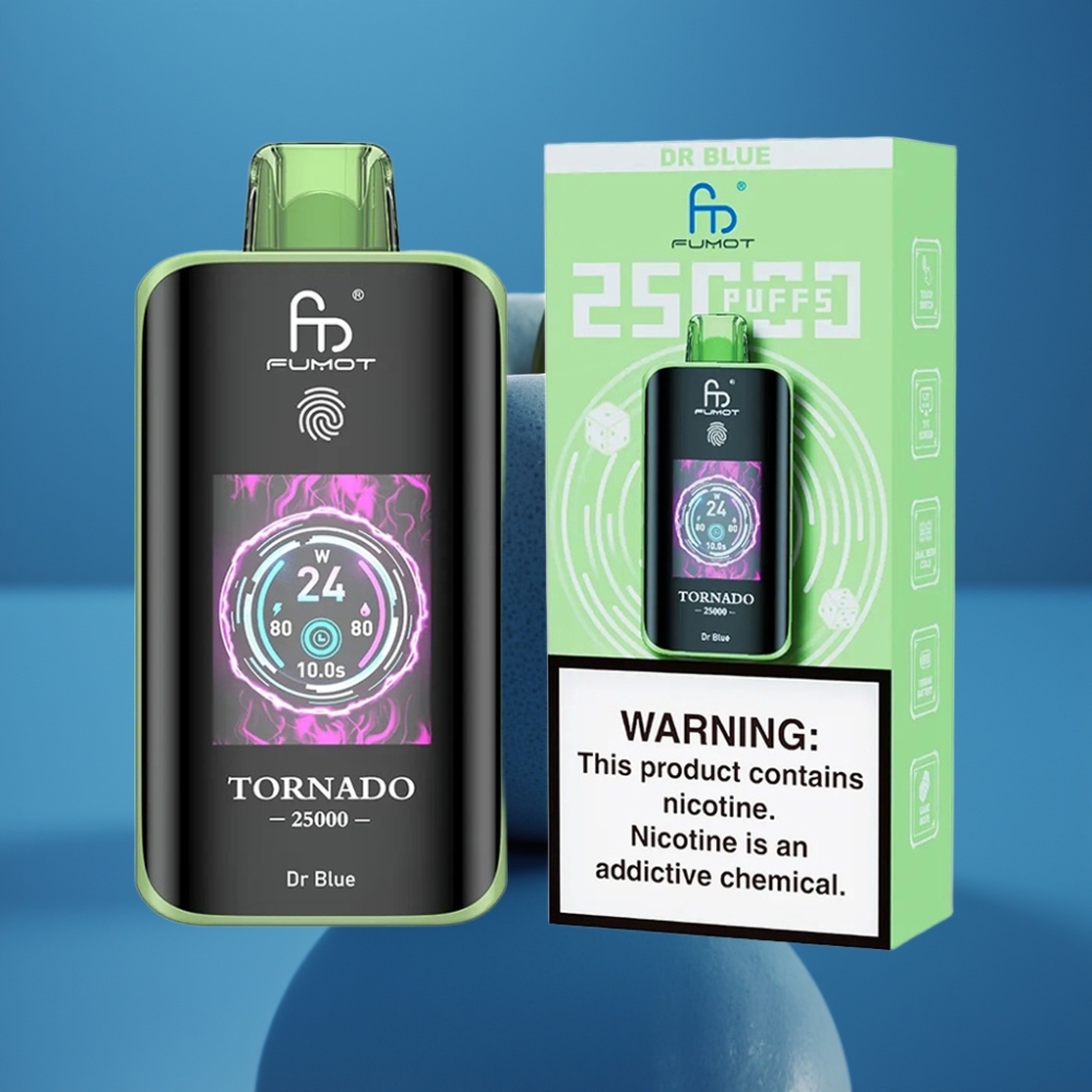 Fumot Tornado 25000 Puffs HD Ekran 700mAh Tip-C Plavi Doktor