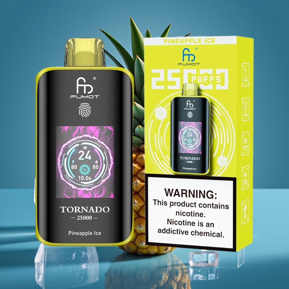 Fumot Tornado 25000 Puffs HD Ekran Ananas Led Rechargeable 700mAh