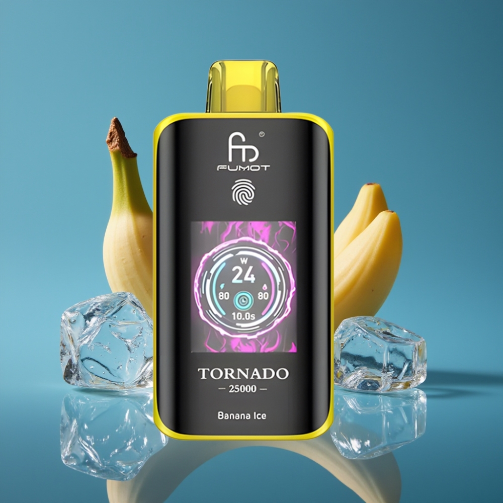 Fumot Tornado 25000 Puffs HD Ekran Banana Ice 20ml Tip-C