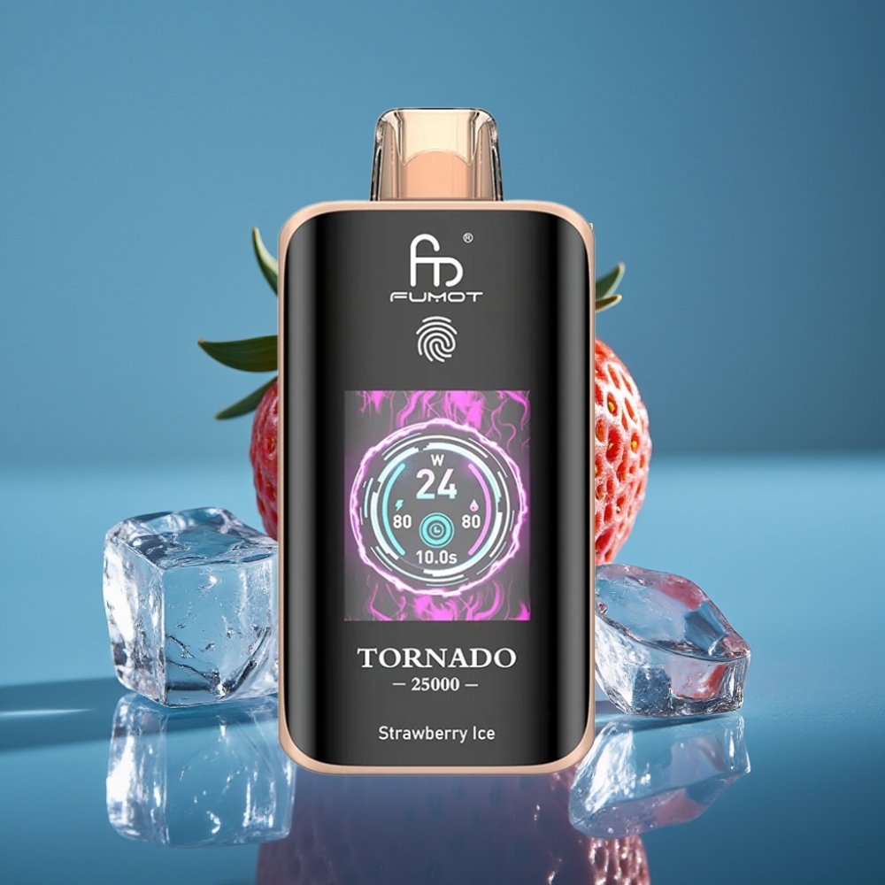 Fumot Tornado 25000 Puffs HD Ekran Jagoda Led Rechargeable 700mAh