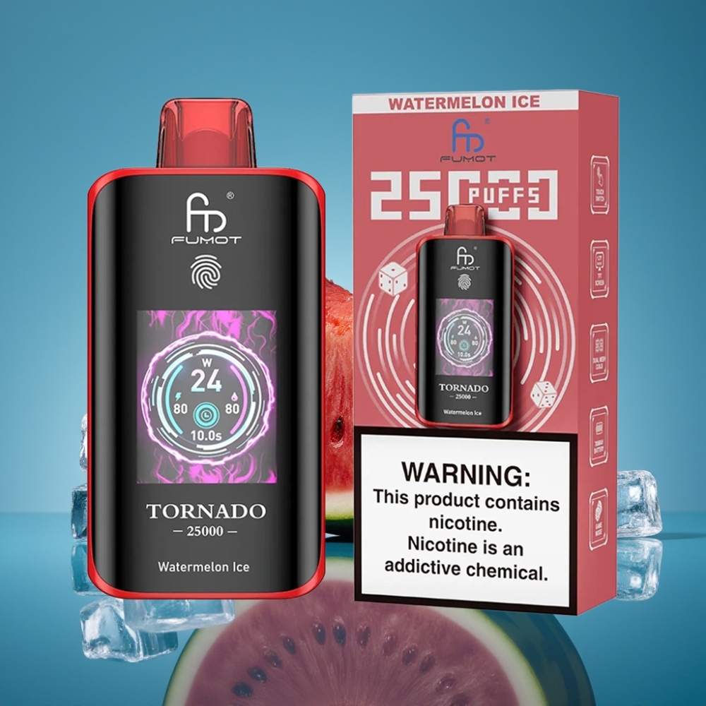 Fumot Tornado 25000 Puffs HD Ekran Lubenica Led 700mAh