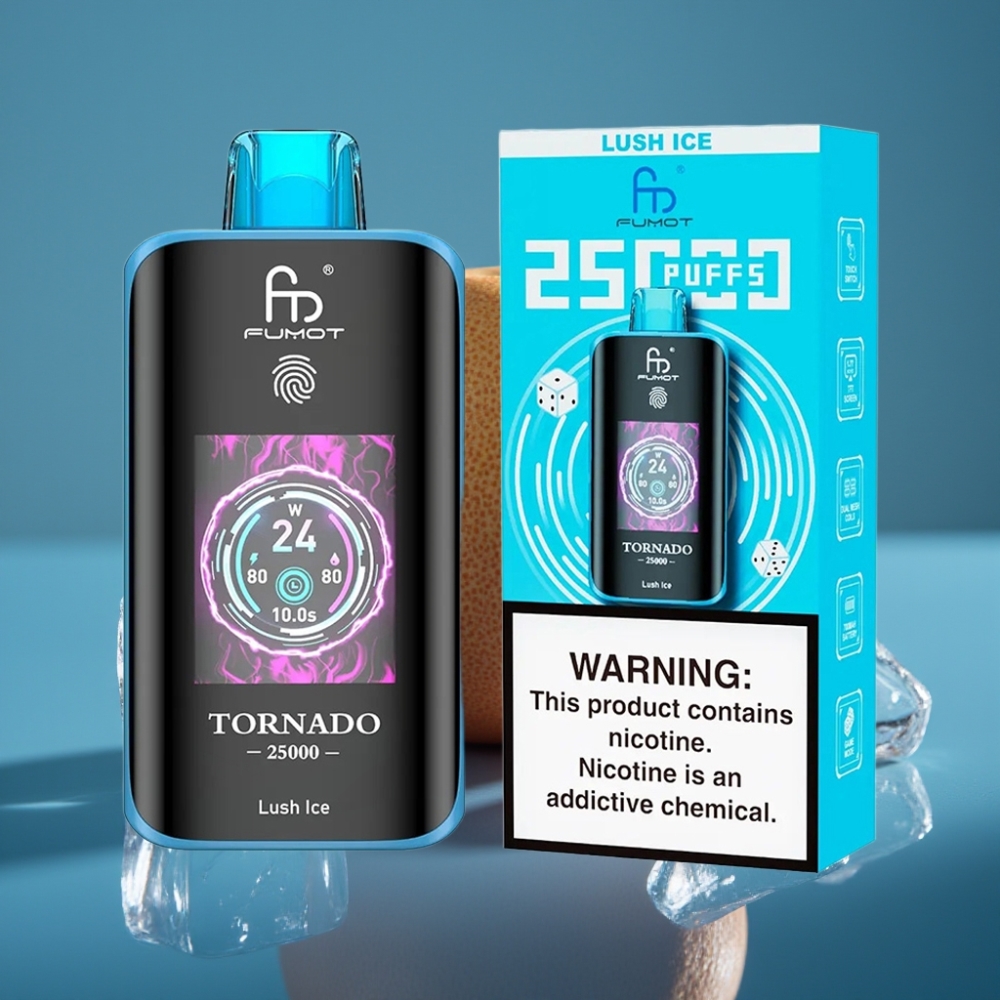 Fumot Tornado 25000 Puffs HD Screen 700mAh Lješnjak Led