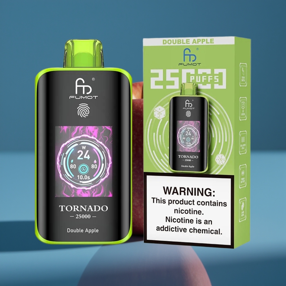 Fumot Tornado 25000 Puffs HD Screen Dvostruka Jabuka 20ml 700mAh Type-C