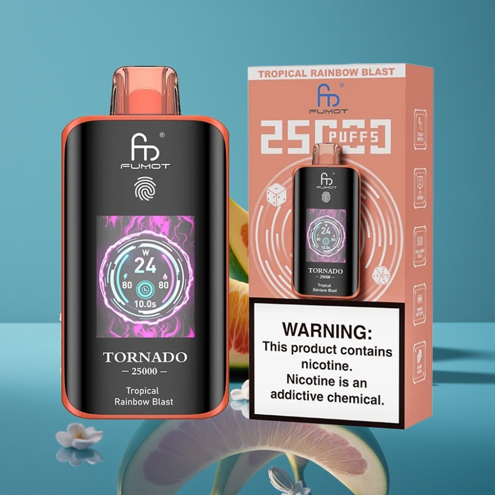 Fumot Tornado 25000 Puffs HD Screen Tropical Duga Eksplozija