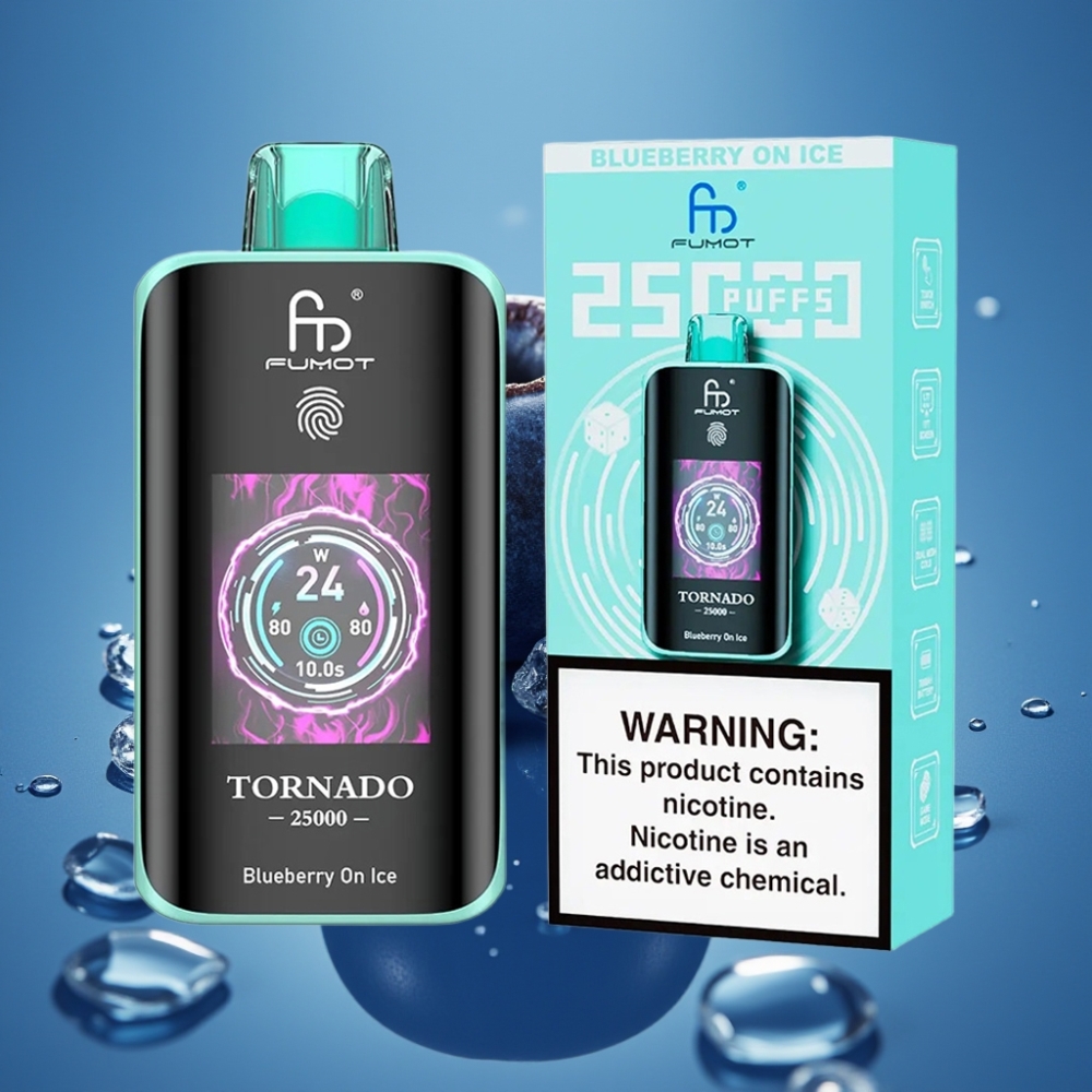 Fumot Tornado 25000 Pufova HD Ekran 700mAh Plavi Jagoda Led