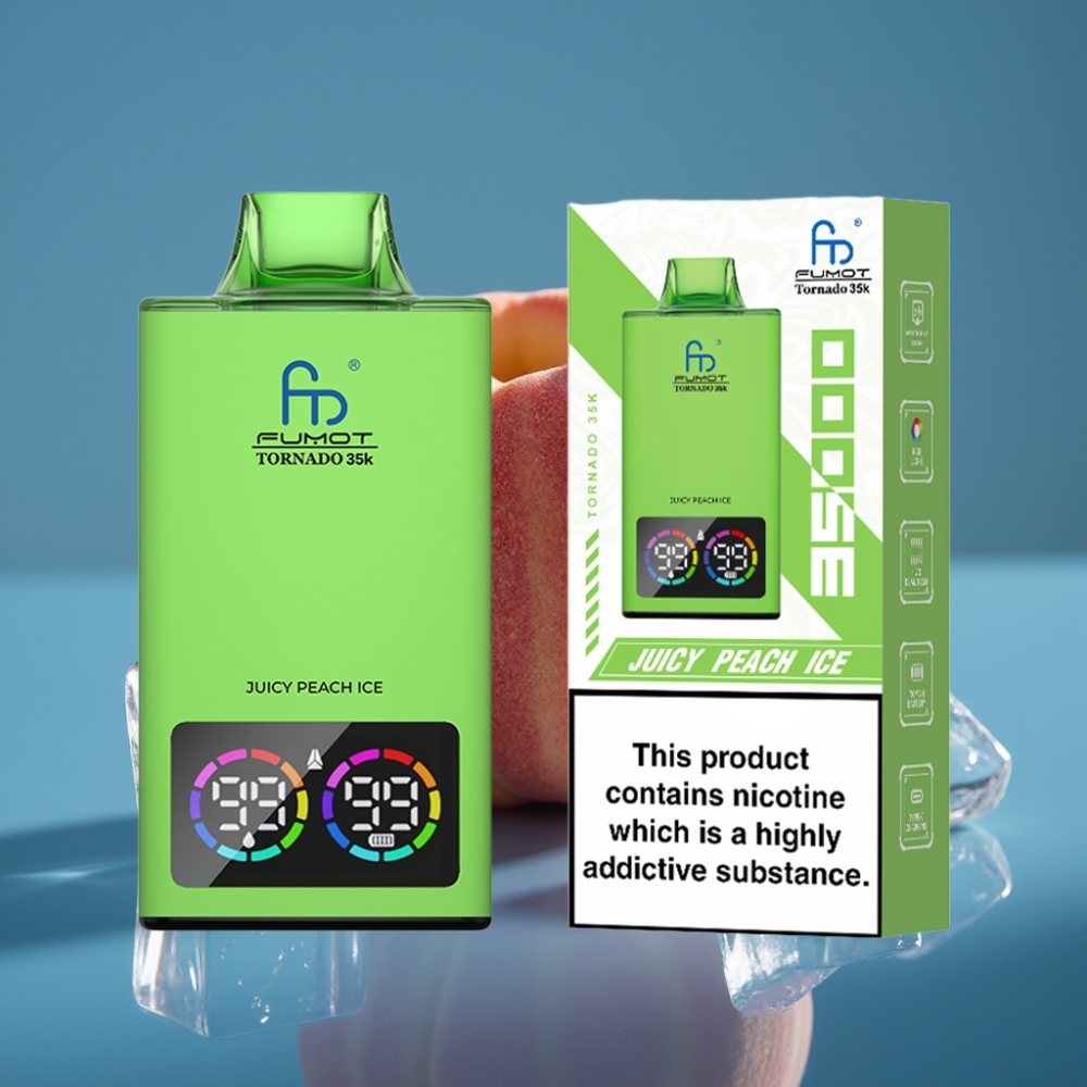 Fumot Tornado 35000 Dual Mesh USB-C Juicy Peach Ice Disposable Vape