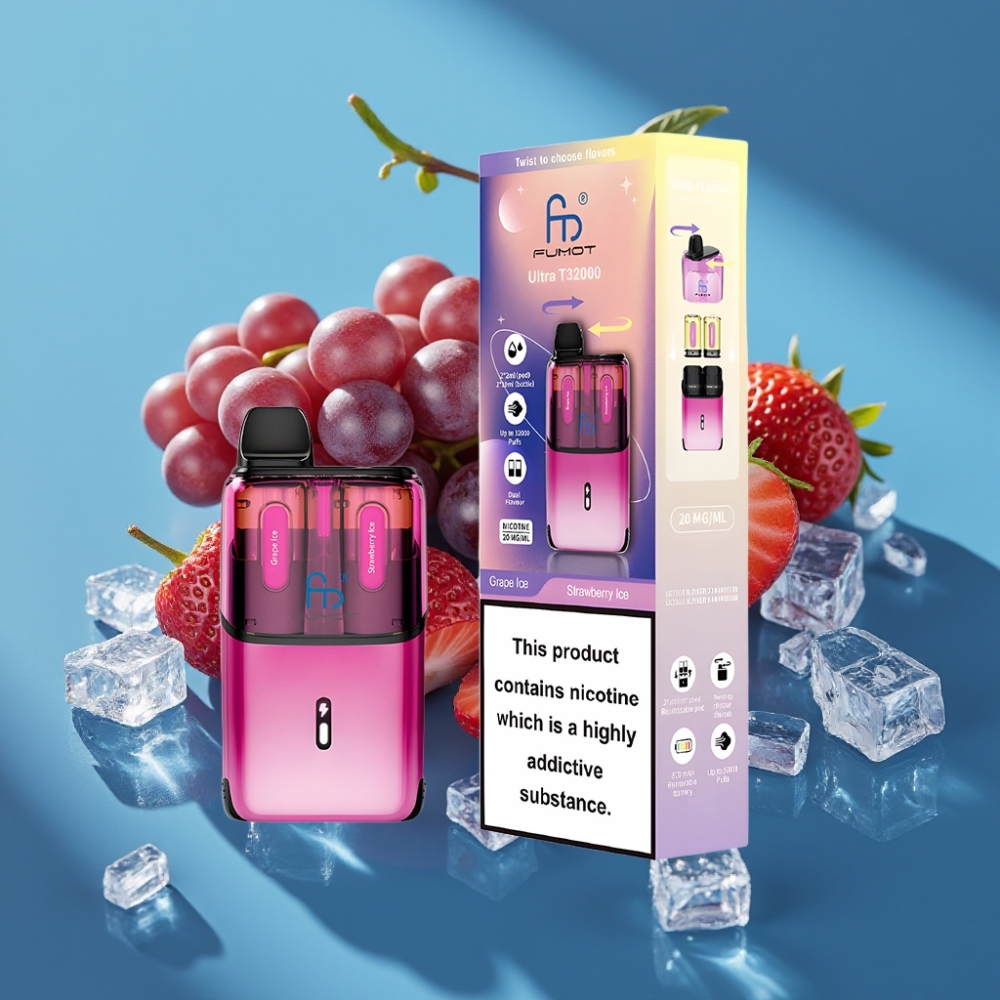 Fumot Ultra T32000 Disposable Vape 32000 puffova 24ml Ledeni Grožđe - Ledena Jagoda