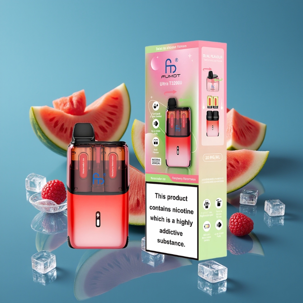 Fumot Ultra T32000 Disposable Vape 32000 pufova 24ml Ledena Lubenica-Malina USB-C