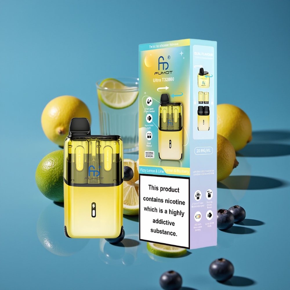 Fumot Ultra T32000 Disposable Vape Gazirana Limeta i Limun & Borovnica – 32000 Puffova, 800mAh, Type-C