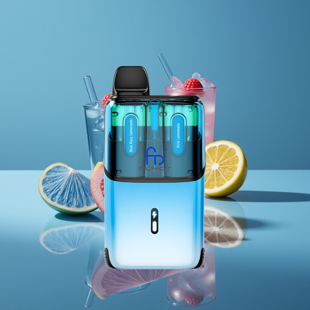 Fumot Ultra T32000 Disposable Vape Plavi Malin Limunada - Ružičasti Limunad s 800mAh baterijom i Type-C punjenjem
