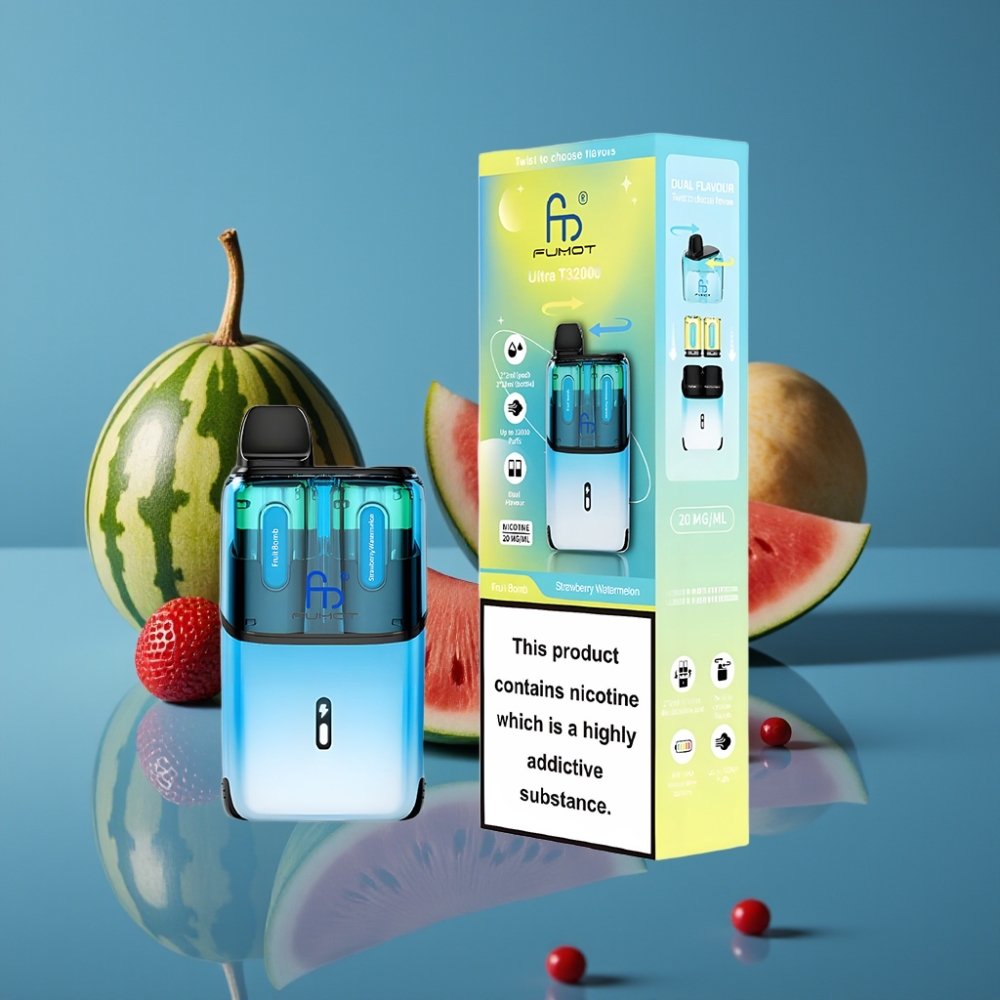 Fumot Ultra T32000 Disposable Vape – Voćna Bomba (Jagoda-Lubenica) – 24ml, 800mAh, Type-C