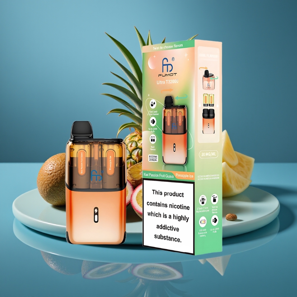 Fumot Ultra T32000 Jednokratna Vape – 32000 povlačenja, 800mAh, 24ml, Kiwi Mаракуја Guava – Ananas Led