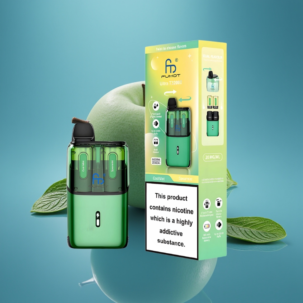 Fumot Ultra T32000 Jednokratna Vape Cool Mint - Piskavac s 800mAh i Type-C Punjenjem