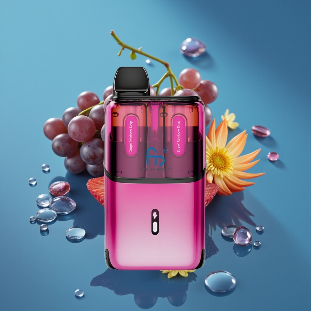 Fumot Ultra T32000 Jednokratna Vape s 32000 Puševa, 800mAh, 24ml, Tip-C Punjenje, Napredni Mesh Coil - Jagoda Rainbow Drops