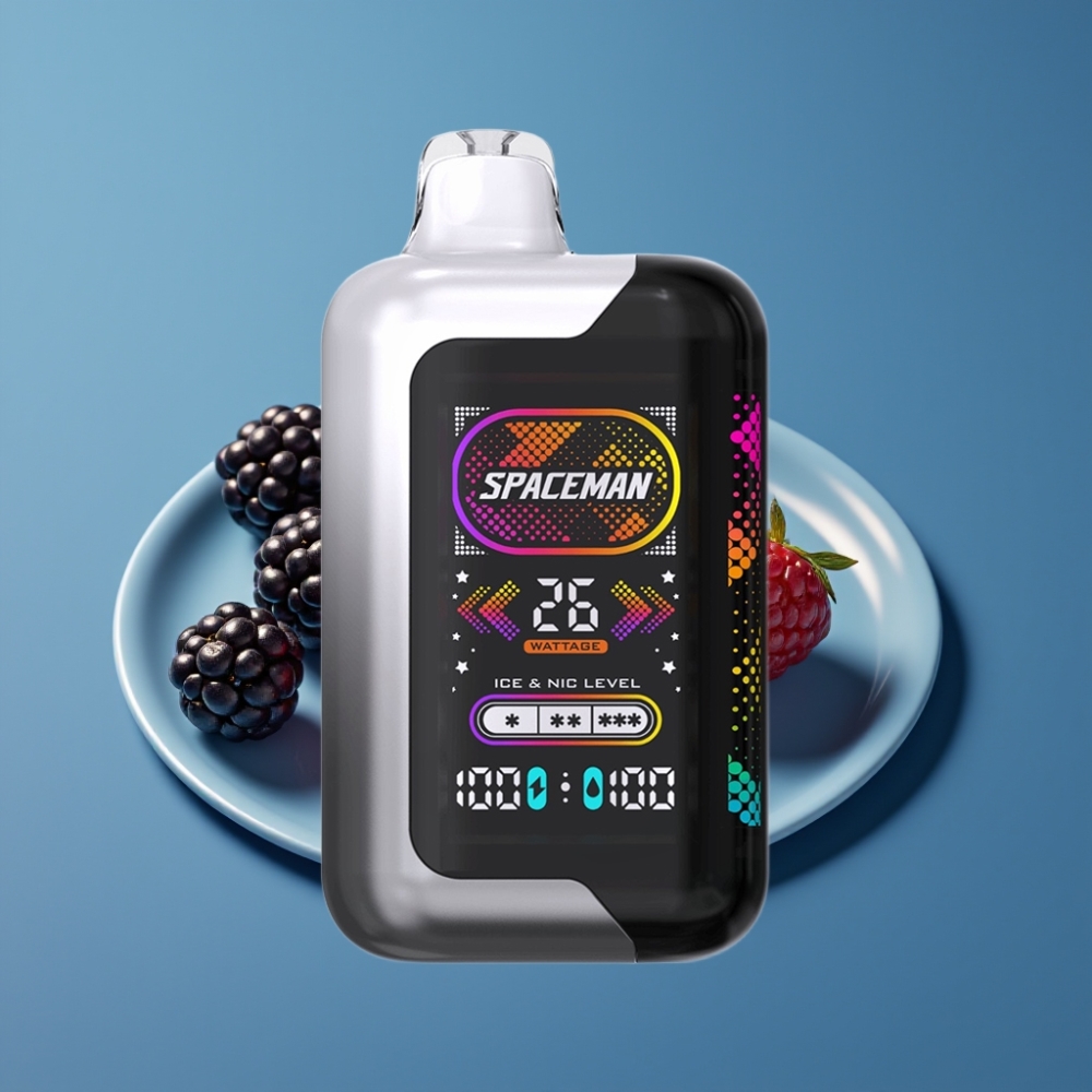 SMOK Spaceman SP40000 Bez Nikotina Disposable 20ml 40000 Puffova Dual Coil LED Ekran Blackberry Razz