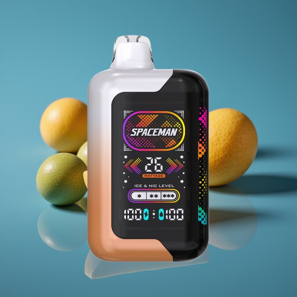 SMOK Spaceman SP40000 Zero Nikotin Disposable Vape 20ml 40000 Puffova Rechargeable LED Ekran Dinamičko Svjetlo Kiselo Mango Medena Rosa