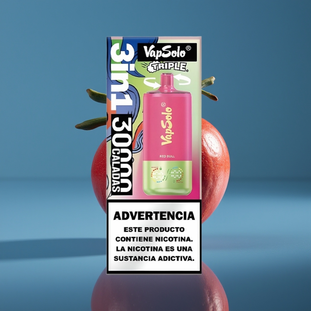 VapSolo Triple 30000 Puffs Crveni Bik Disposable Vape 40ml Type-C