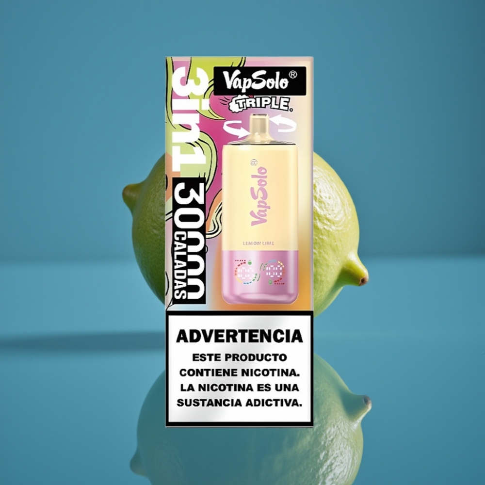 VapSolo Triple 30000 Puffs Limeta Limun 40ml Type-C