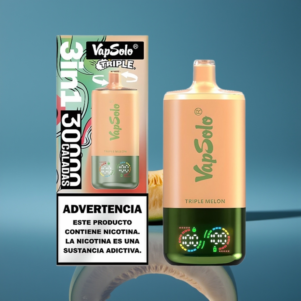 VapSolo Triple 30000 Puffs Trostruka Dinja 40ml Tip-C