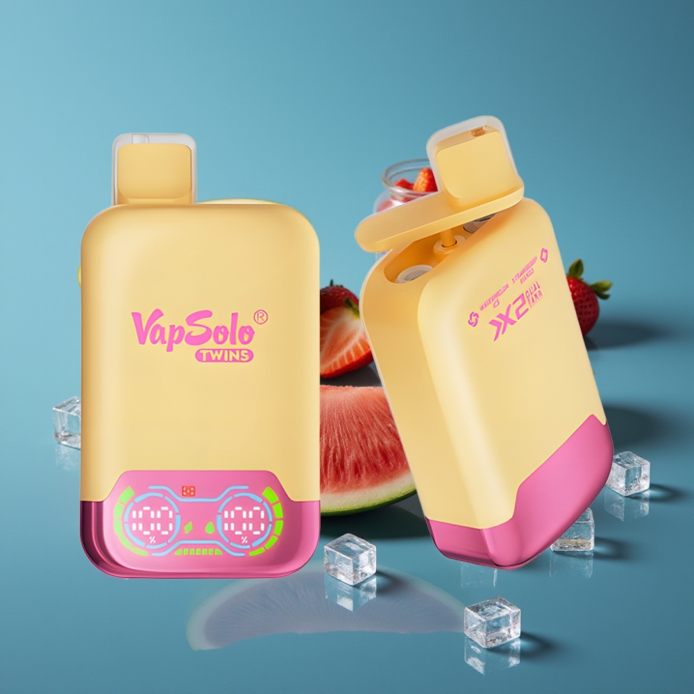 Vapsolo Twins 20000 Puffs Dvoslojni Disposable Vape Lubenica Led & Jagoda Mango