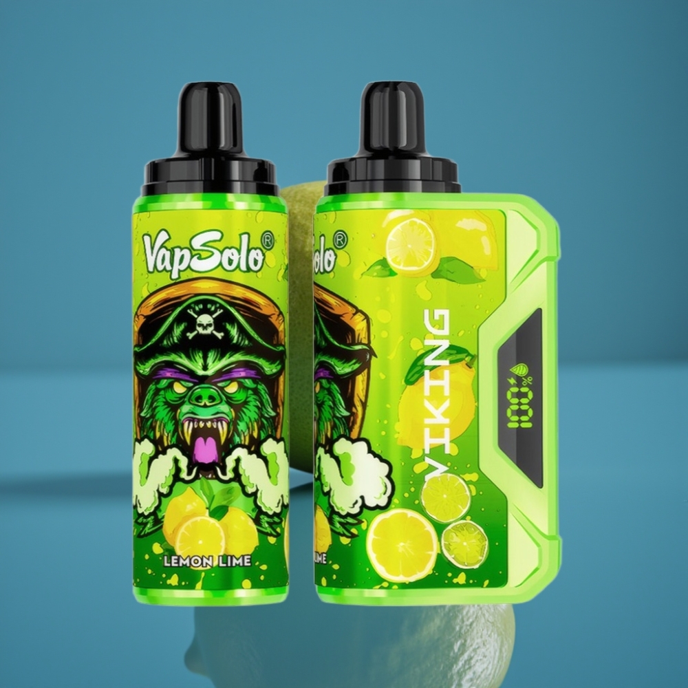 VapSolo VIKING 12000 Puffs Jednokratna Vape Limeta Limun 22ml Type-C LED