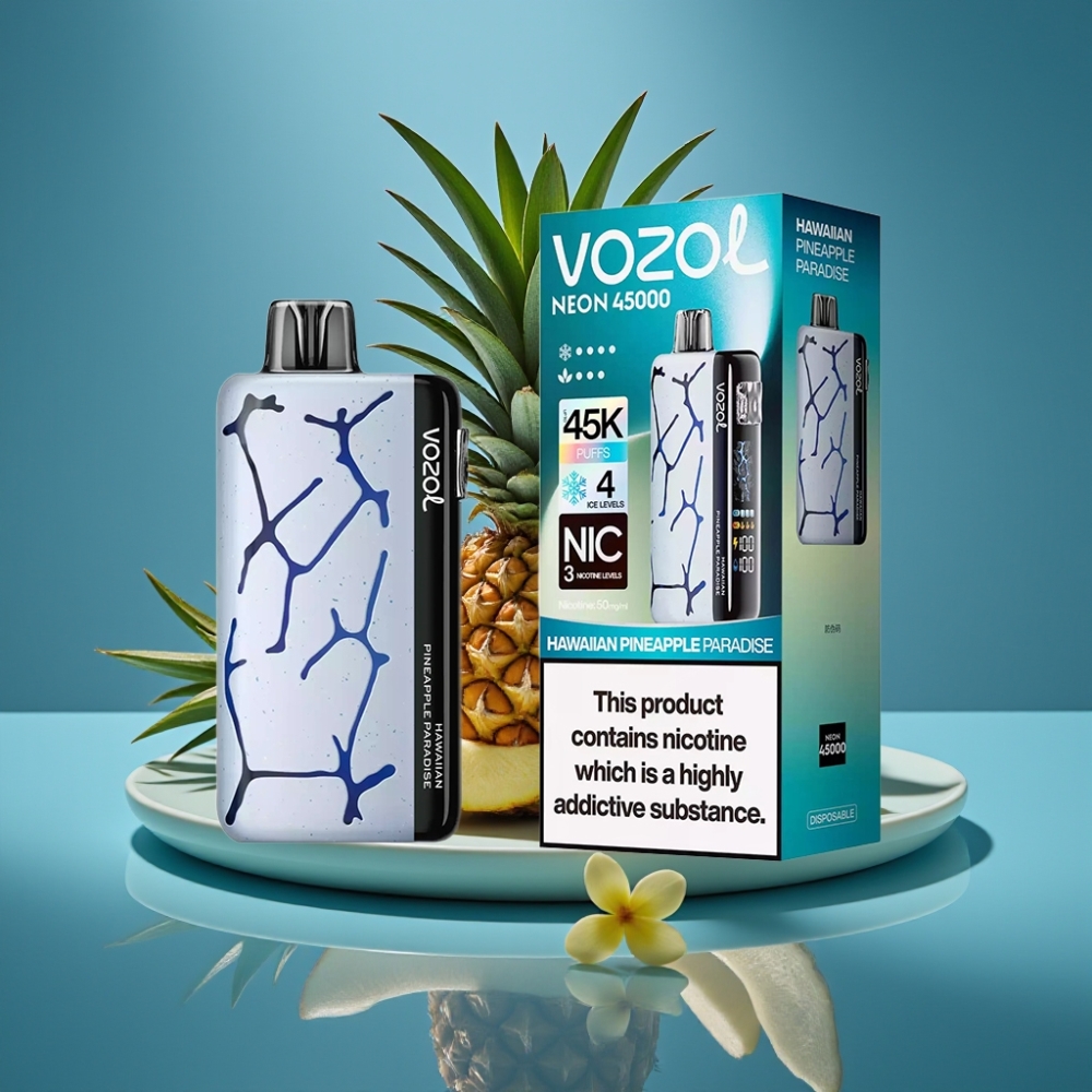 Vozol Neon 45K 45000 Pufova Disposable Vape Havajski Raj Ananasa